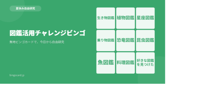 【夏休み自由研究】無地ビンゴカードで作る「図鑑活用チャレンジビンゴ」